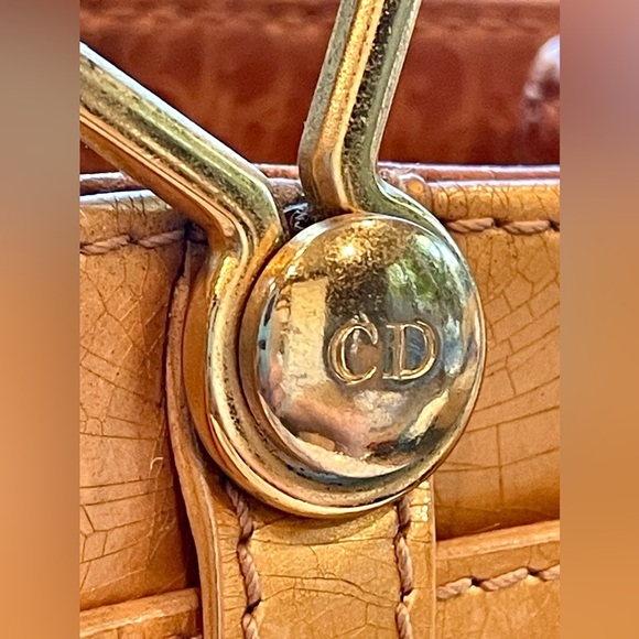 Christian Dior John Galliano Vintage 2001 Belt Bag, gold/orangey tan, GUC - Picture 7 of 16